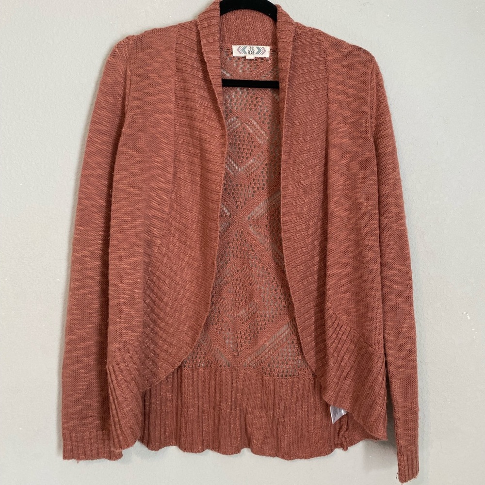Pink Rose dusty pink/coral cardigan